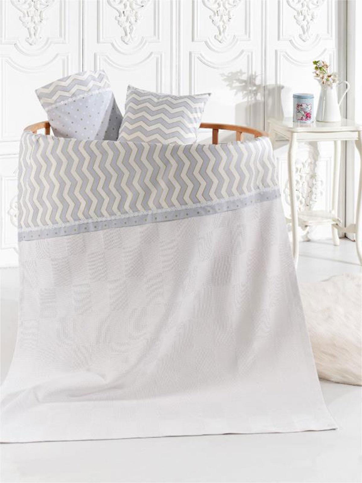 Fabu Bebek Pike ve Yatak Örtüsü 120*150 cm - Mavi