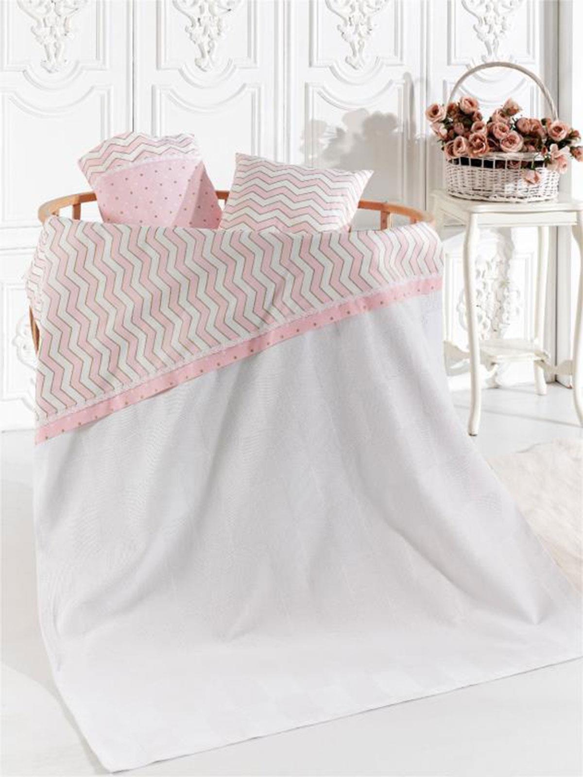 Fabu Bebek Pike ve Yatak Örtüsü 120*150 cm - Pembe