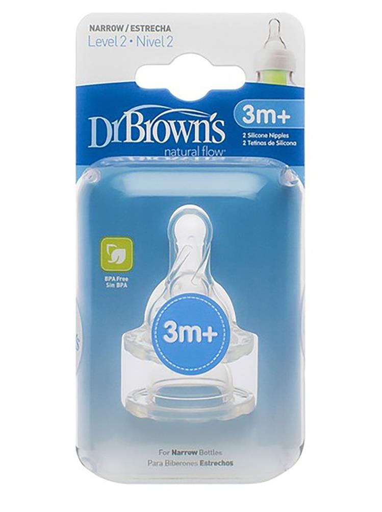 Dr.Browns 2. Seviye Dar Ağız Silikon Biberon Emziğiİkili Paket