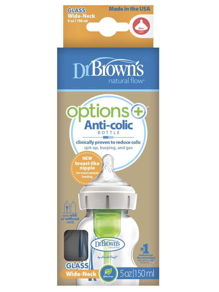 Dr.Browns 5 oz/150 ml Geniş Ağız Cam BiberonTekli Paket