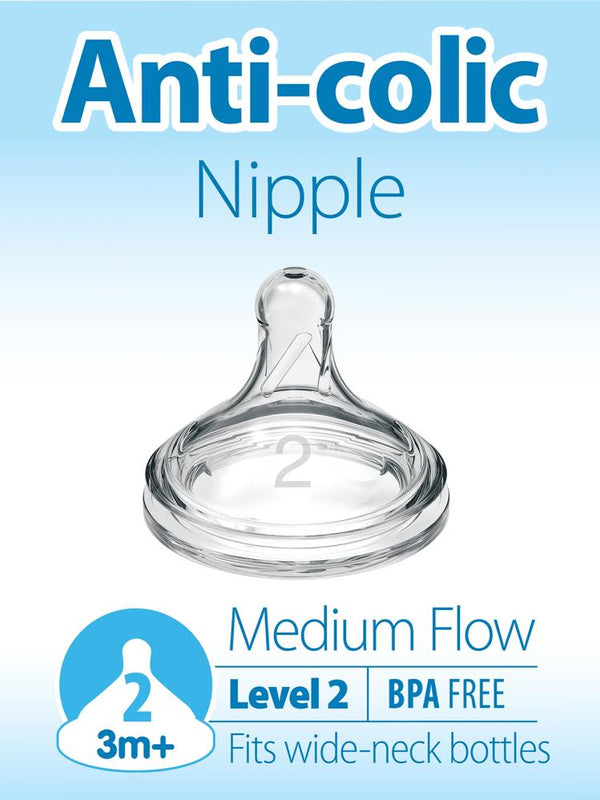 Dr. Browns Geniş Ağız PP Biberon 270 ml 2. Seviye Emzik ile