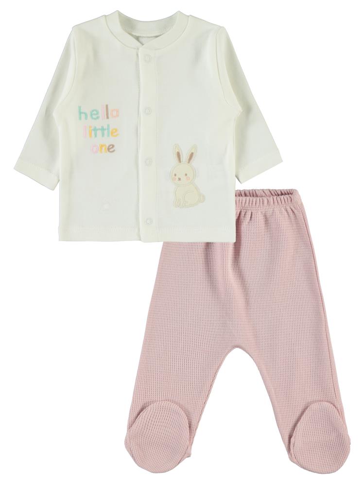 Civil Baby Kız Bebek Zıbın Setleri 0-1 Ay - Pudra