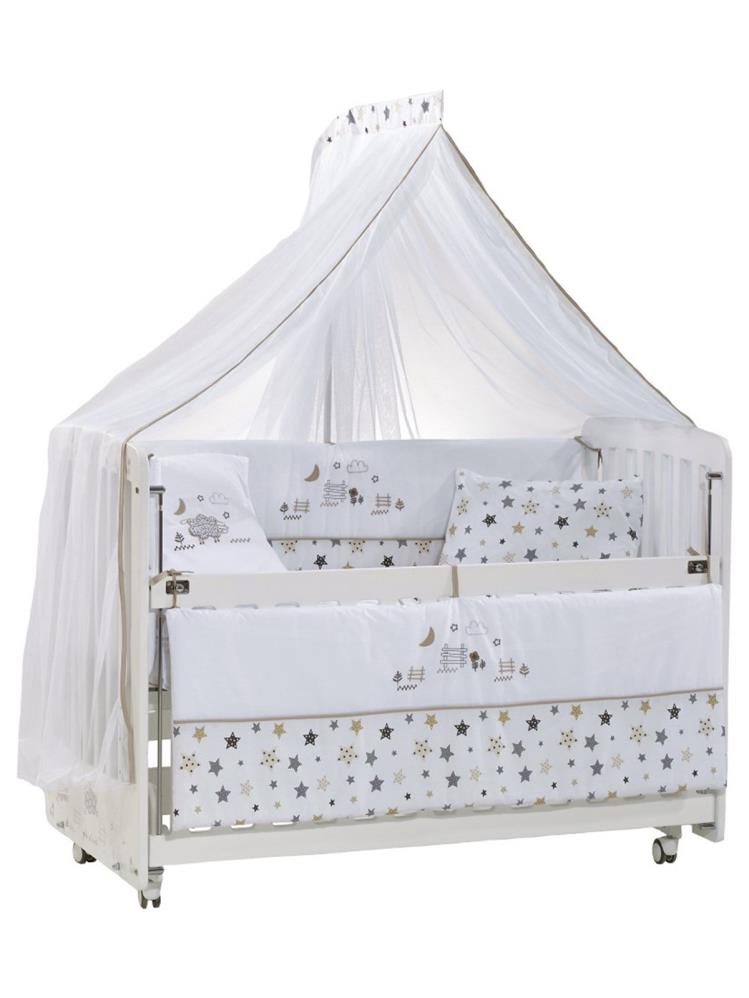 Meltem Bebek Woody Sallanır Ahşap Anne Yanı Beşik 60x120 cm - Beyaz