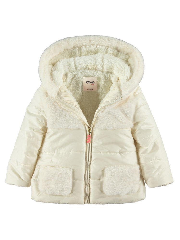 Civil Baby Roba Ve Cepleri Kürklü 6-18 Ay Mont - Ekru