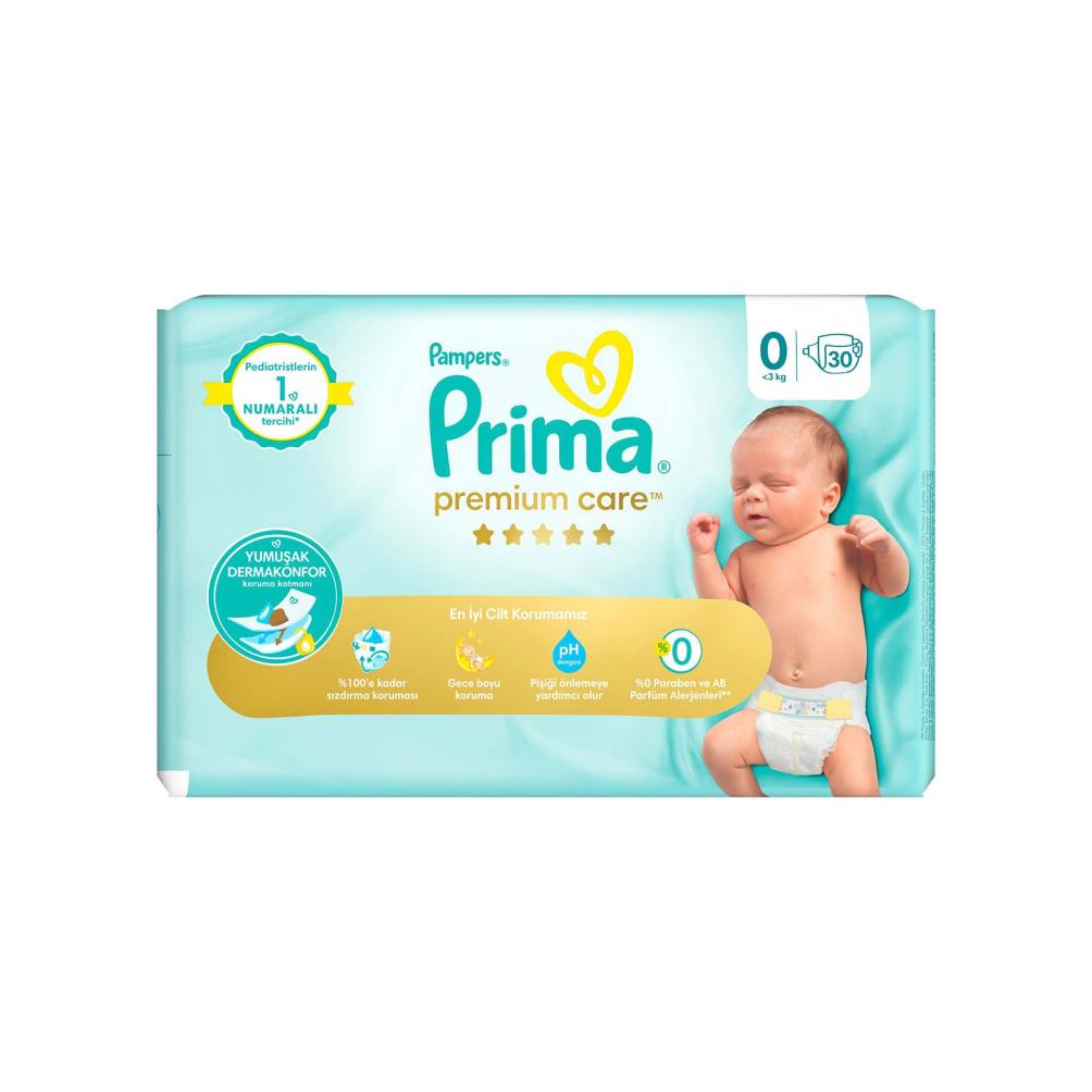 Prima Premium Care 0 Beden Prematüre Bebek Bezi 30 Adet