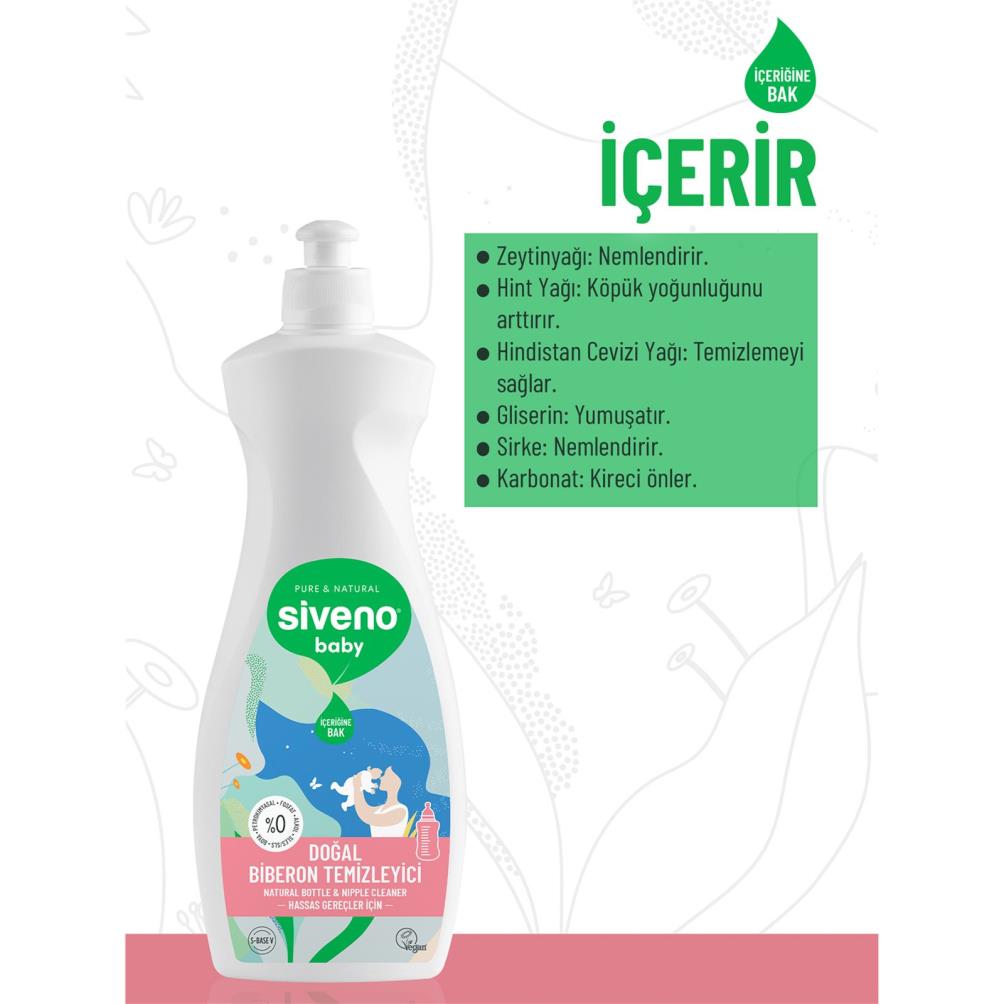 Siveno Baby Doğal Emzik Ve Biberon Temizleyici 500 ml