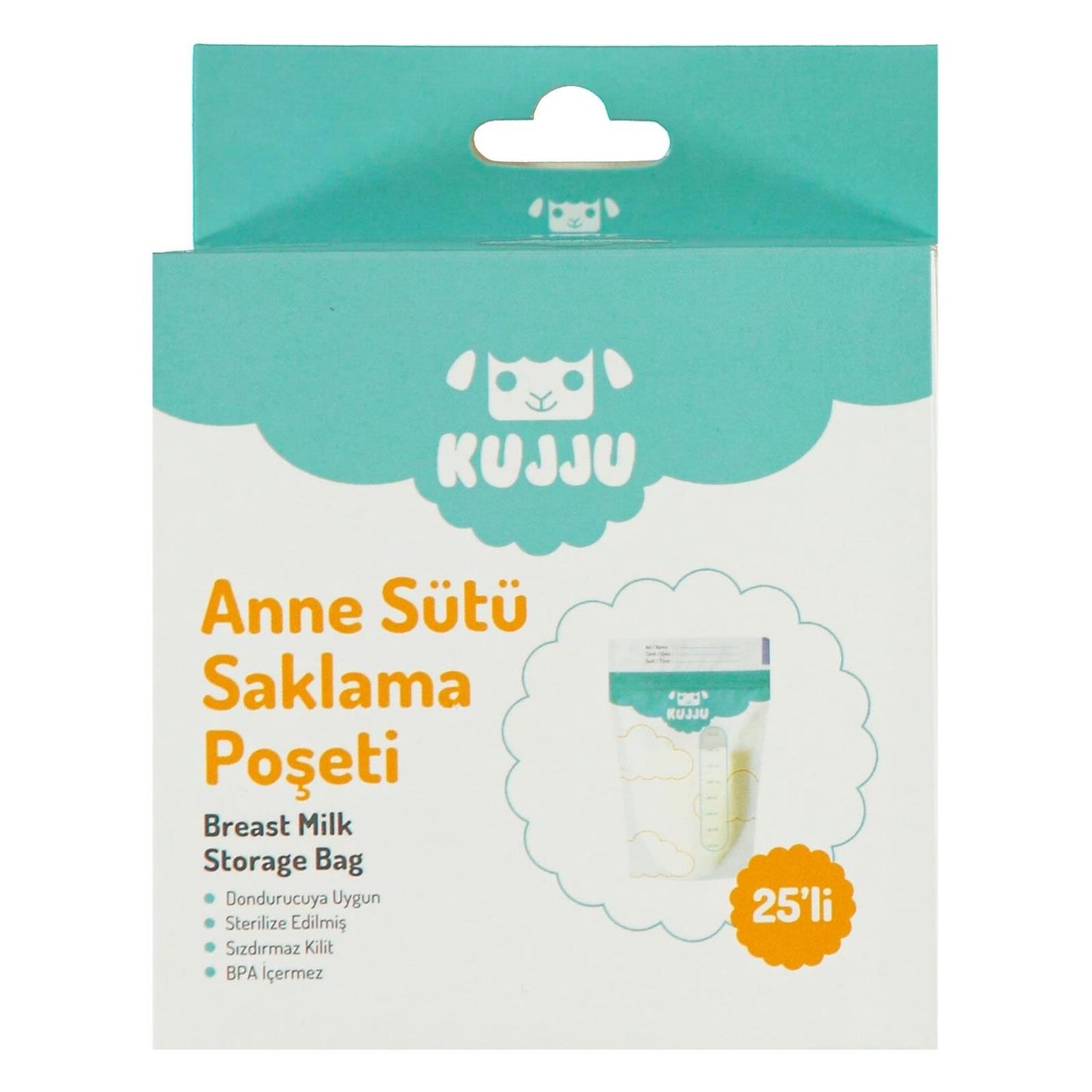 Kujju Süt Saklama Poşeti 25 Adet