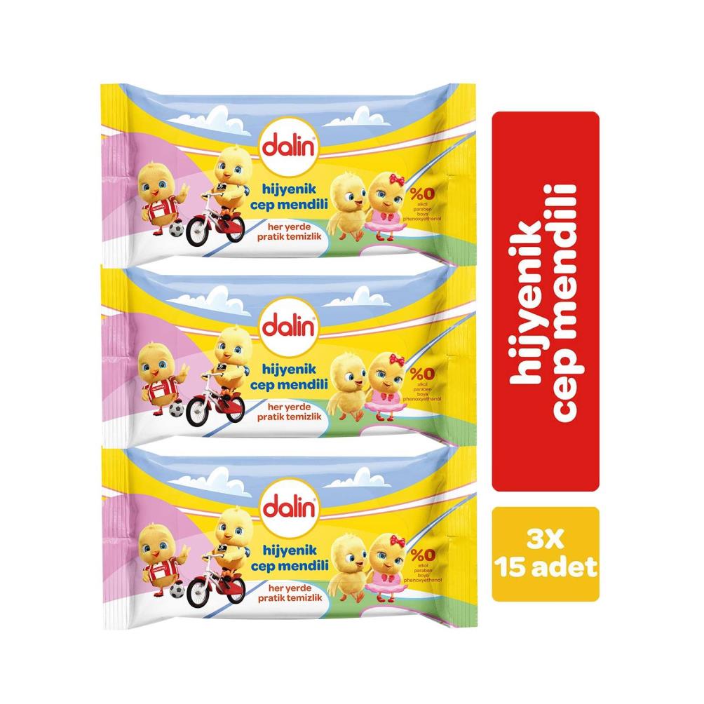 Dalin Cep Hijyenik Islak Mendil 3x15 Yaprak