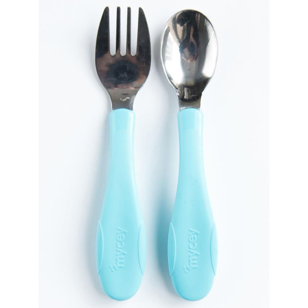 Mycey Paslanmaz Çelik Çatal Kaşık Set - Mavi