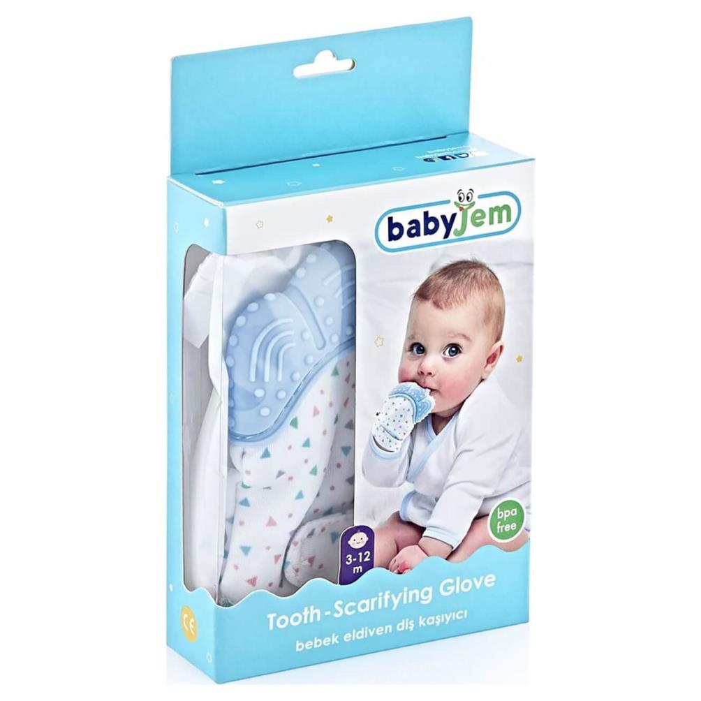 Babyjem Dis Kaşıyıcı Eldiven - Mavi