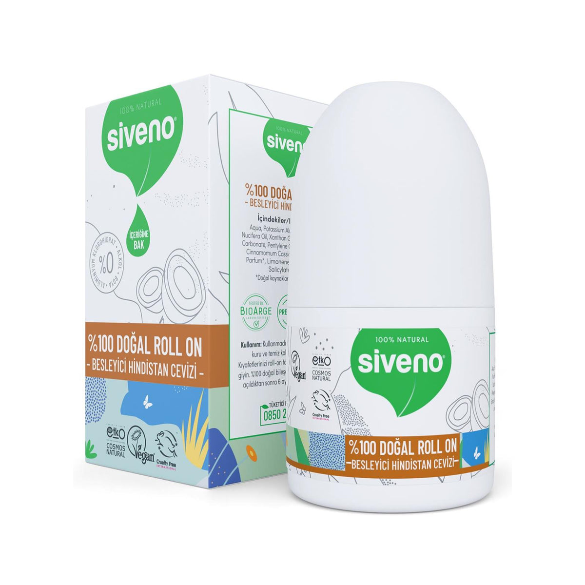 Siveno Doğal Roll on – Besleyici Hindistan Cevizi 50ml