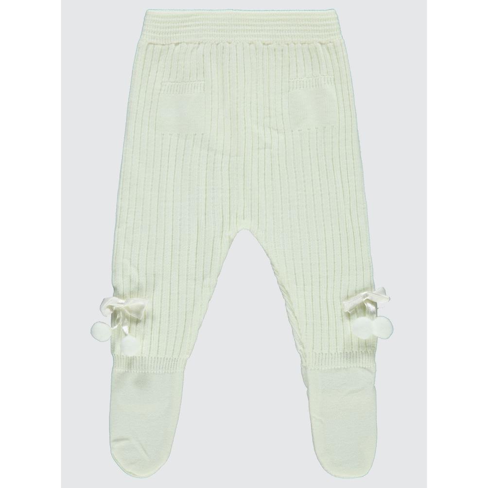 Civil Baby Fiyonk Ponpon Aksesuarlı 3-12 Ay Eşofman Altı - Ekru