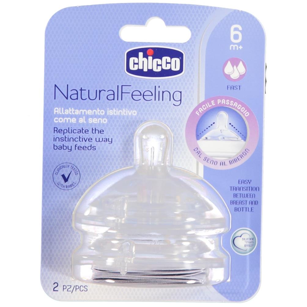 Chicco 2'li Biberon Emziği Silikon Hızlı Akışlı 6+ Ay