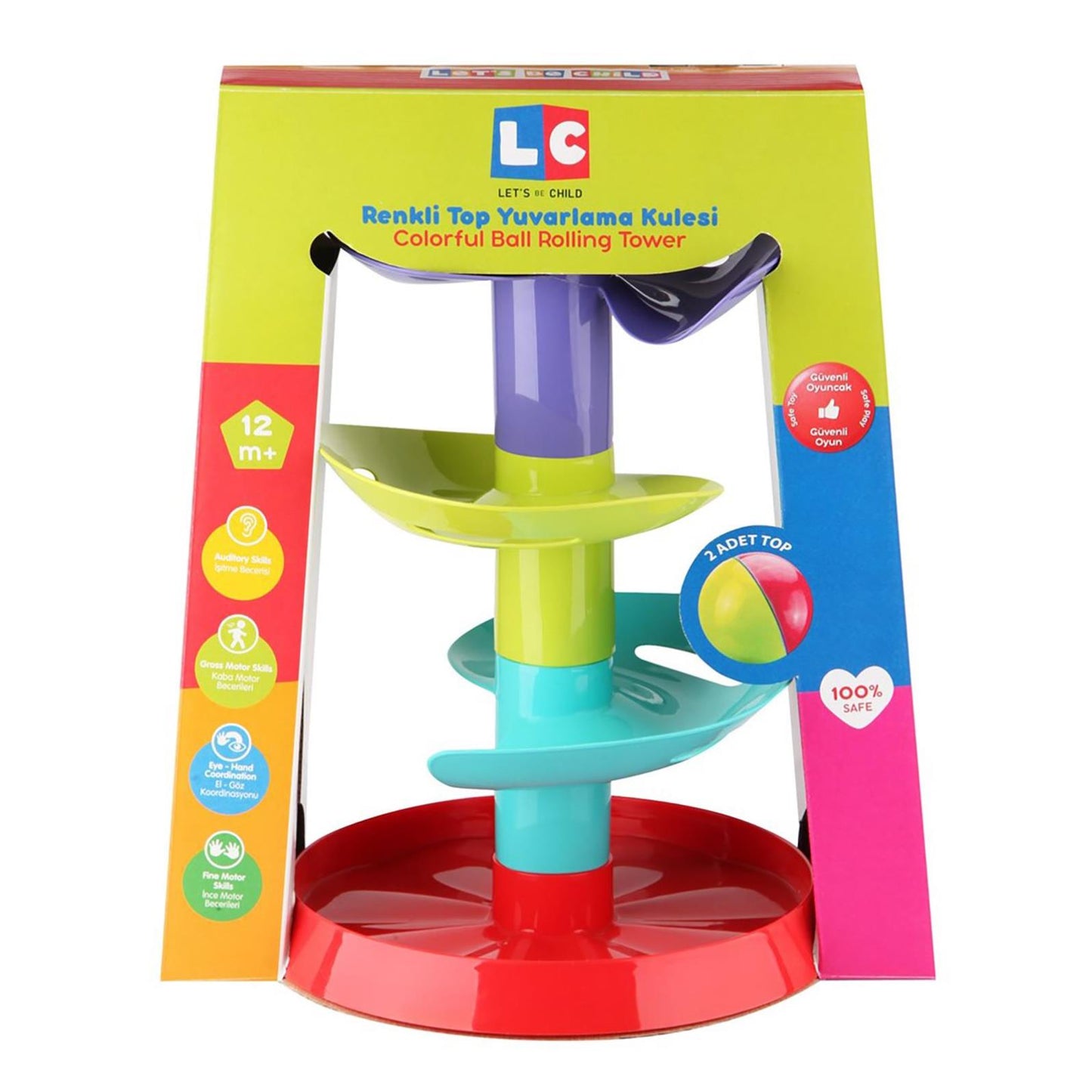 Let's Be Child Renkli Top Yuvarlama Kulesi