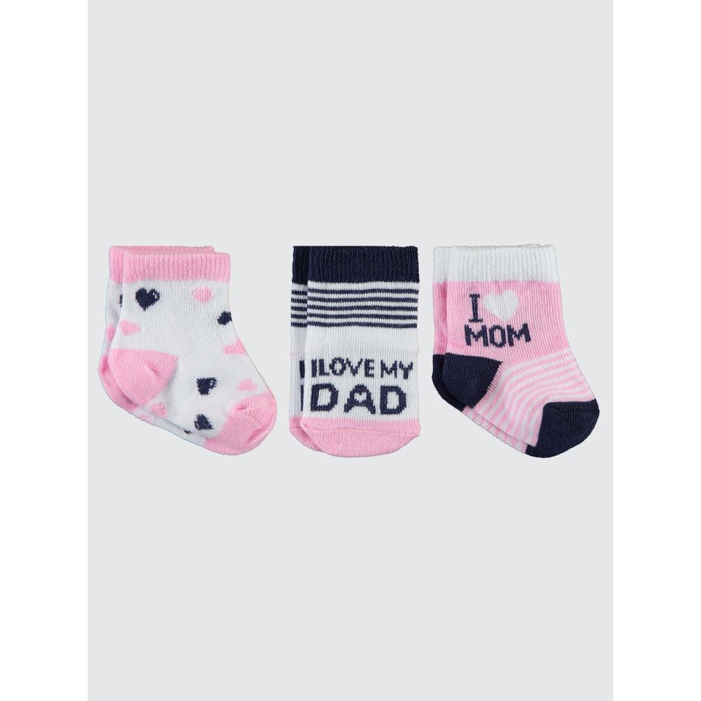 Civil Baby I Dad Desen Asetat 0-24 Ay Çorap Setleri