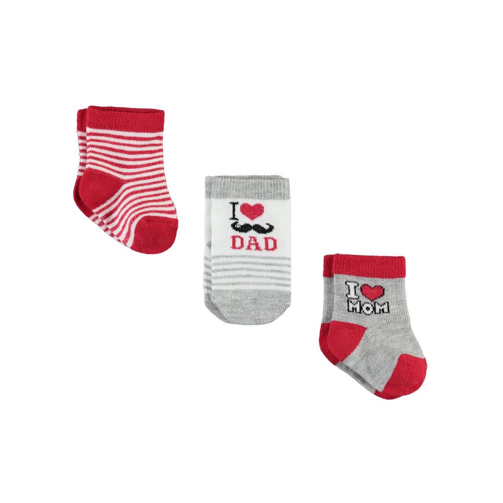 Civil Baby I Dad Desen Asetat 0-24 Ay Çorap Setleri