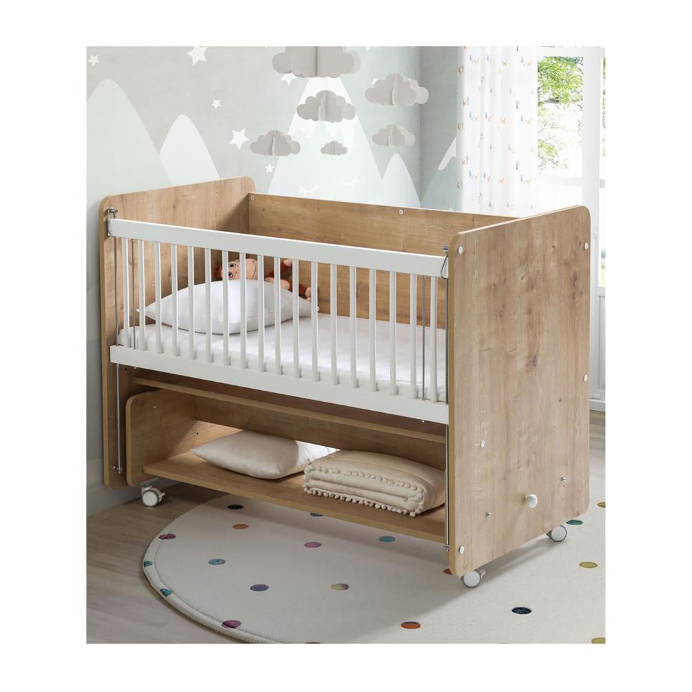 Babywhen Sallanan ve Tekerlekli Başucu Beşiği 60x120 cm