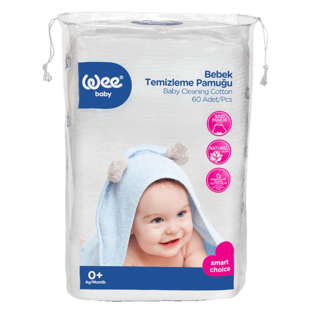 Wee Baby Bebek Temizleme Pamuğu 60 Adet