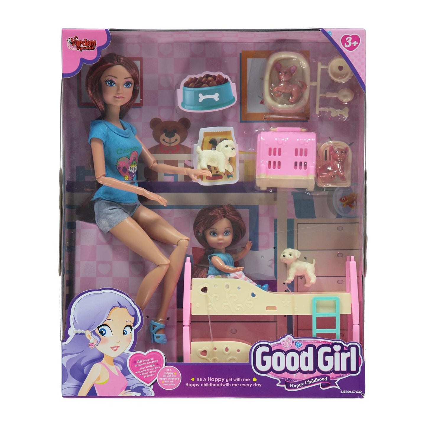 Vardem Aksesuarlı Ranzalı Oyuncak Bebekler