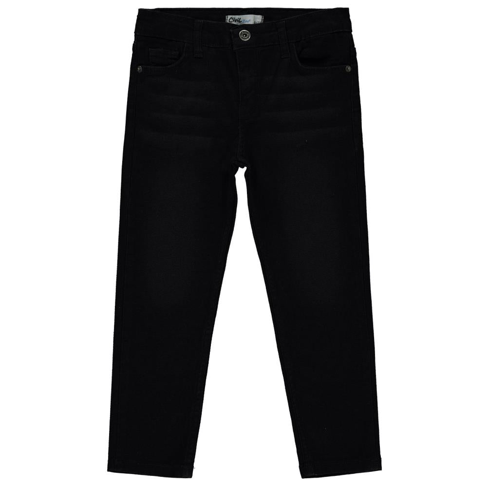 Civil Boys Klasik Petek Kumaş 10-13 Yaş Pantolon - Siyah