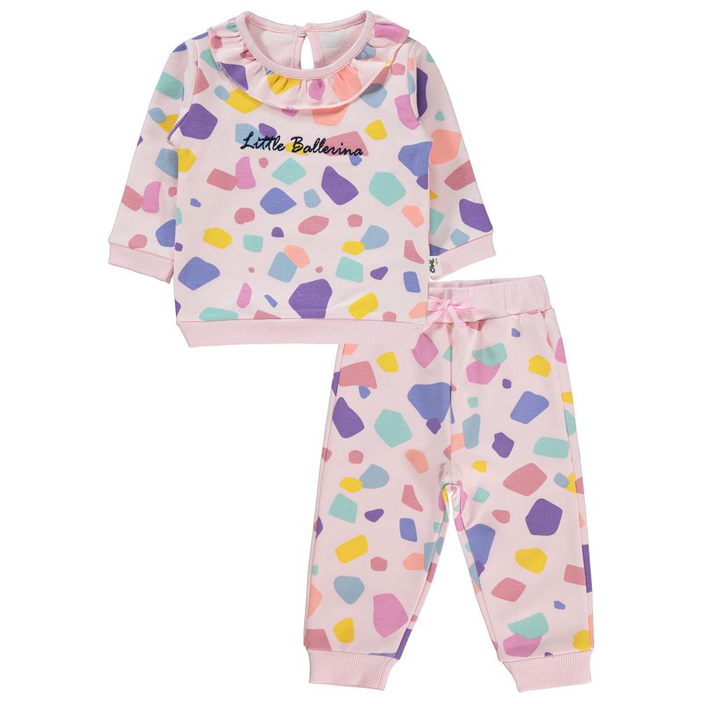 Civil Baby Nakışlı 6-18 Ay Takım - Pembe