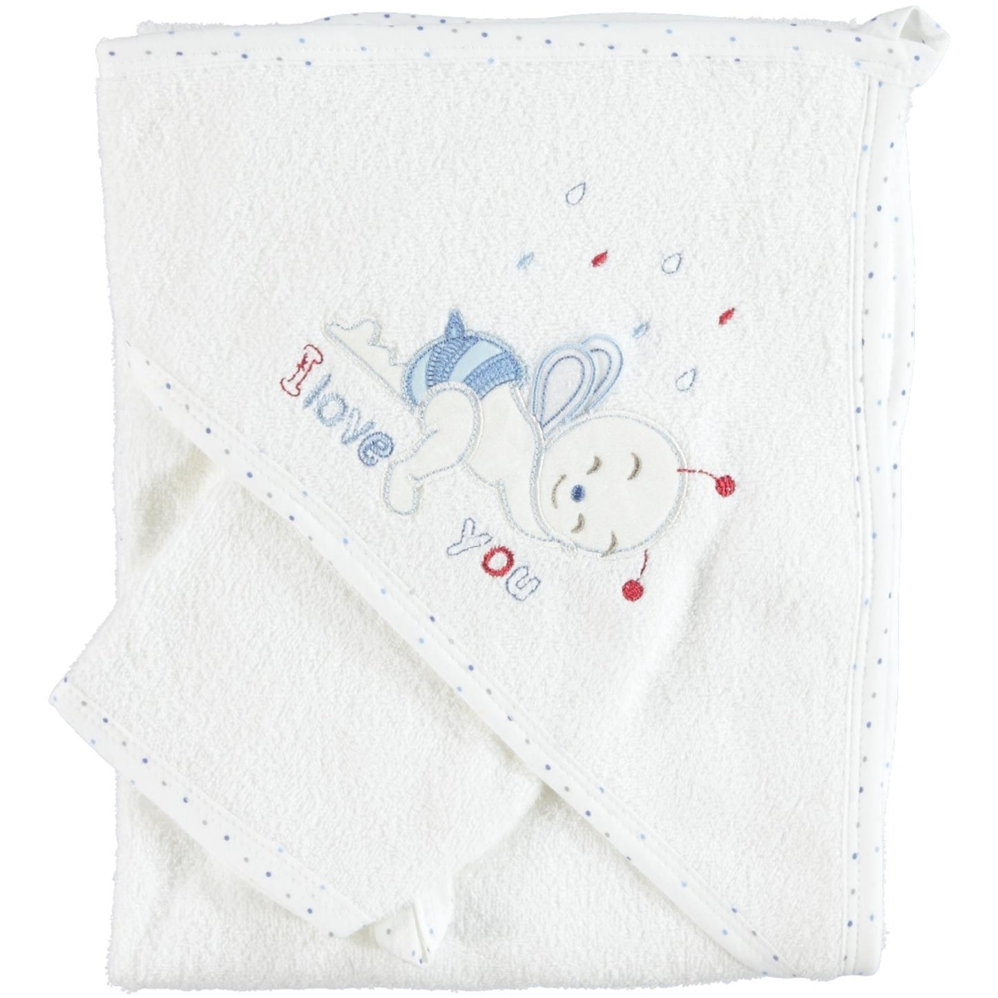 Mınıdamla Arı Nakslı Kurulama Keselı Havlu - Mavi