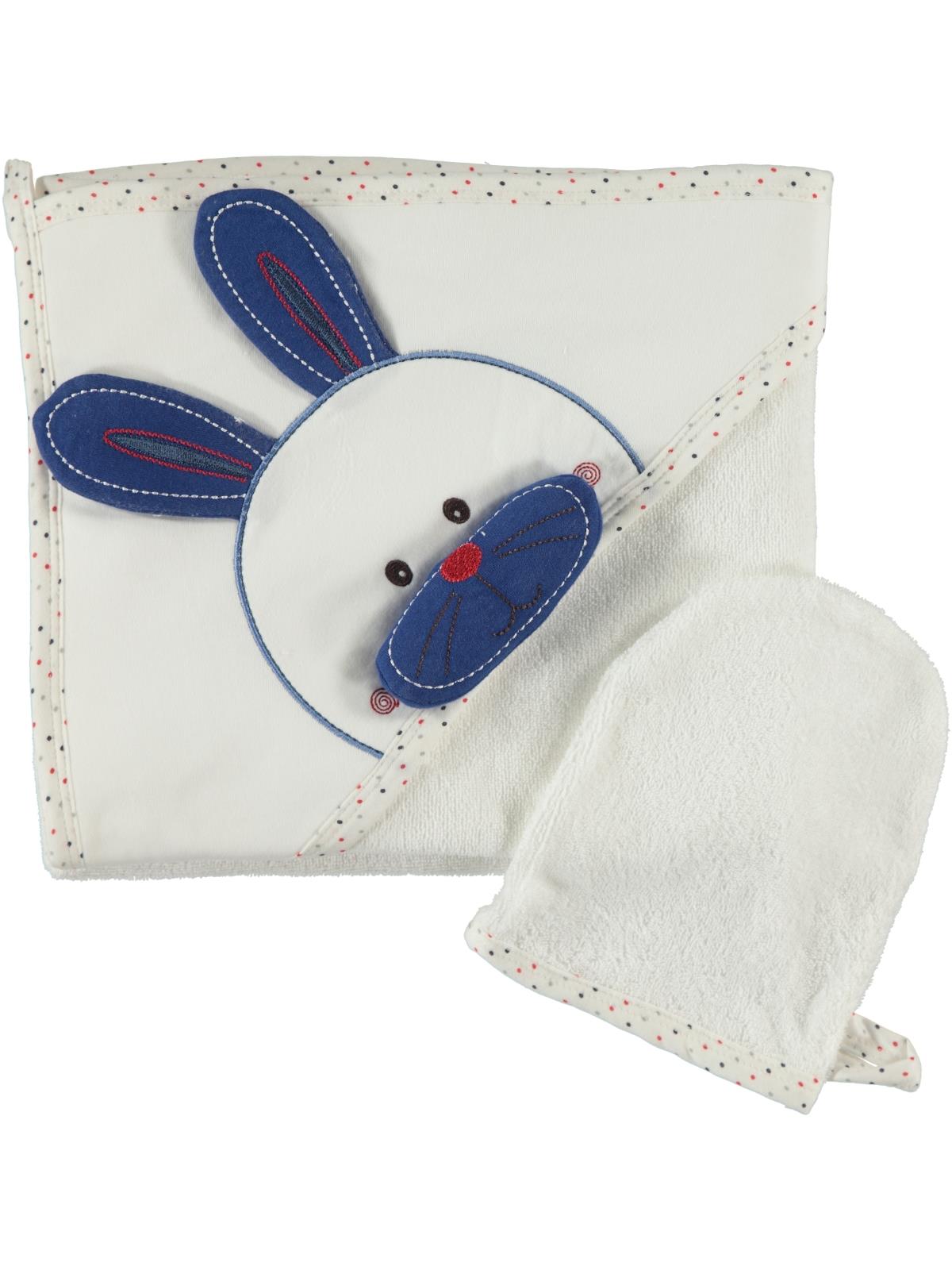 Mınıdamla Tavsan Nakıslı 3 Boyutlu Havlu - Ekru