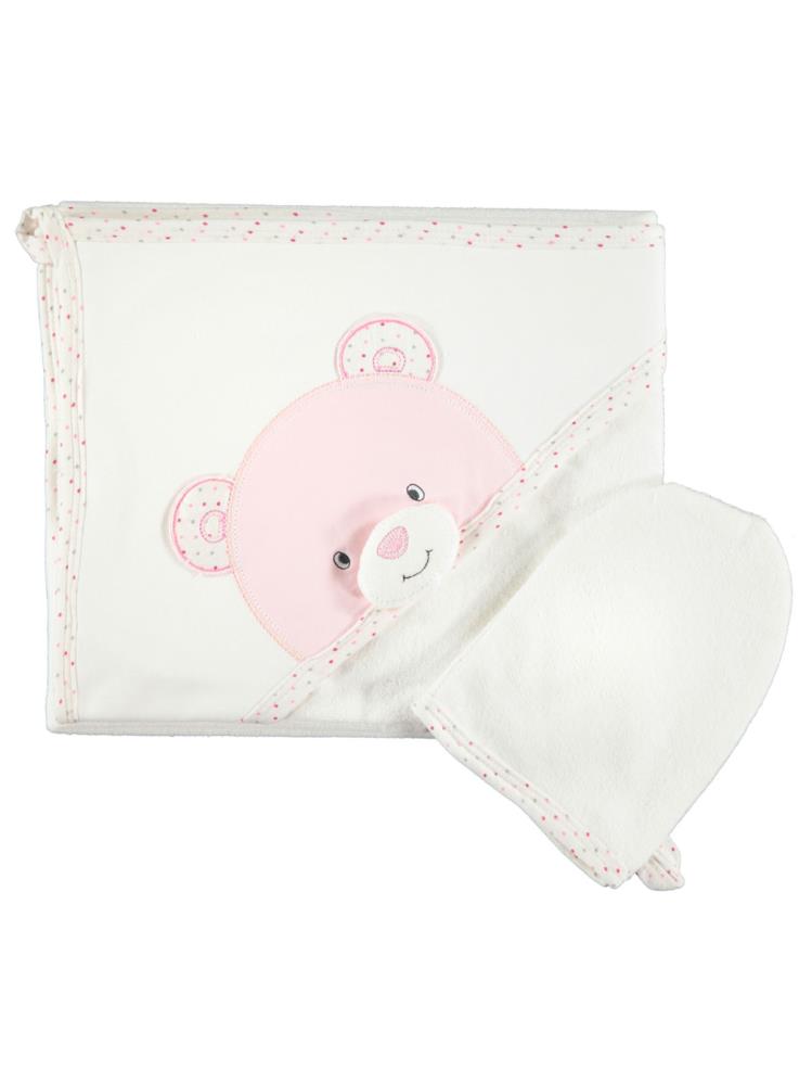 Minidamla Keseli Ayılı Kurulama Havlusu - Ekru