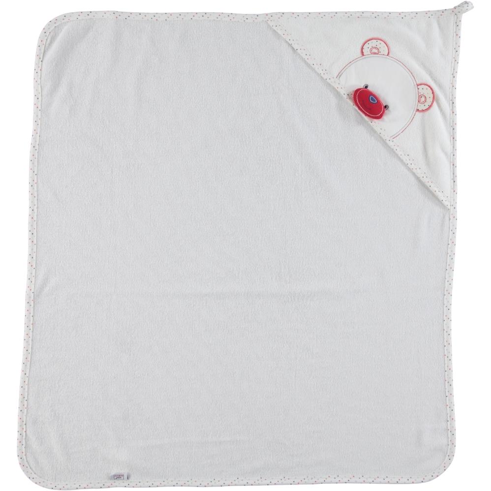 Minidamla Keseli Ayılı Kurulama Havlusu - Kırmızı