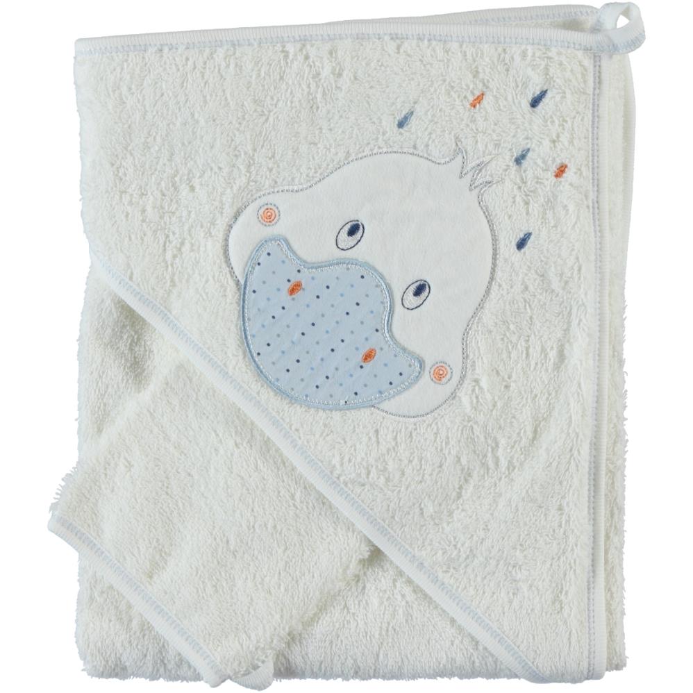 Albimini Ördek Nakıslı Bebek Kurulama Havlusu - Mavi