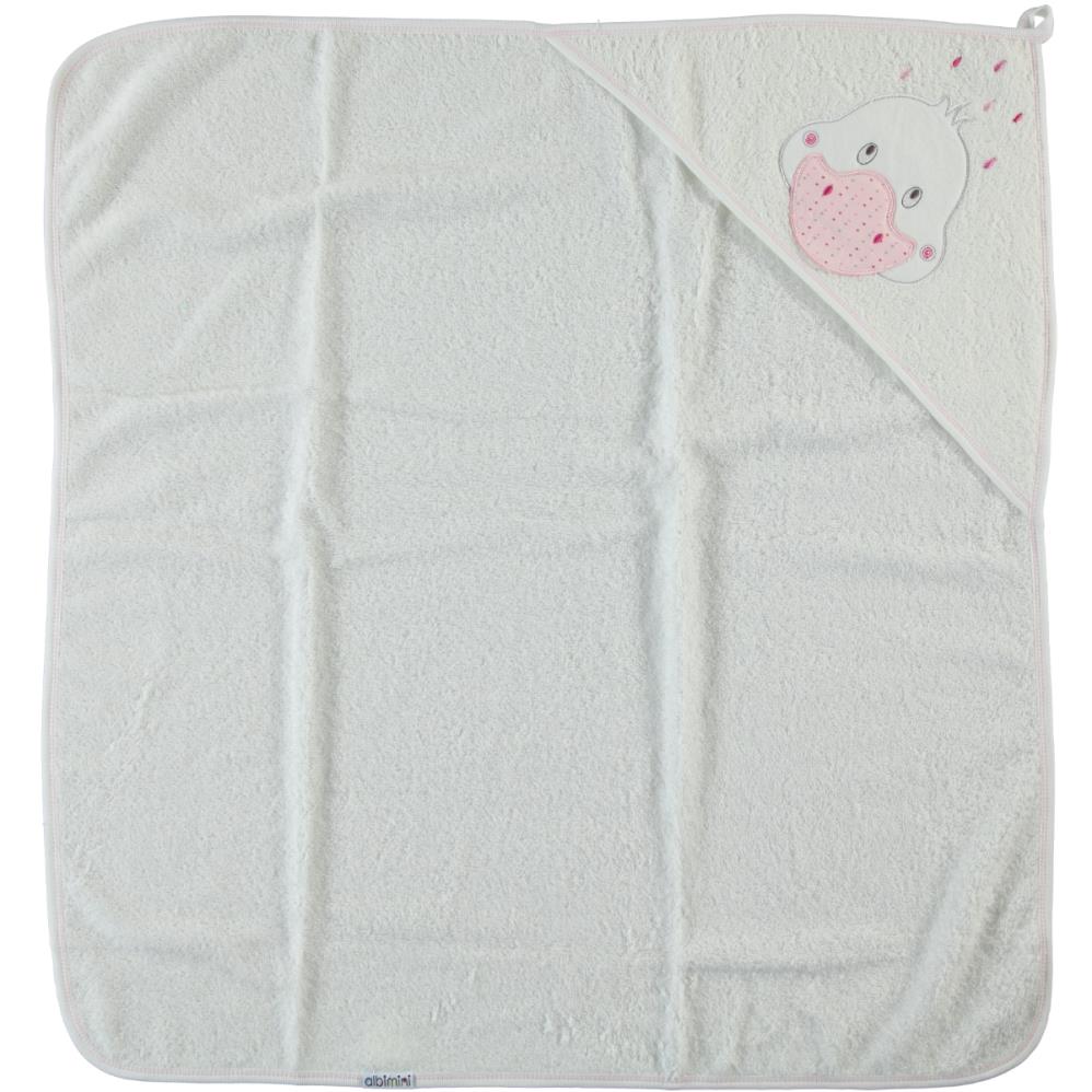 Albimini Ördek Nakıslı Bebek Kurulama Havlusu - Pembe