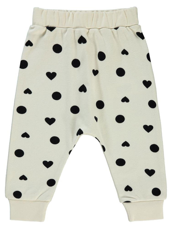 Civil Baby Puanlı Kalp Empirme 6-18 Ay Tek Alt Bebe - Ekru