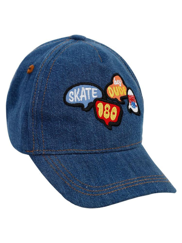 Kitti Skate Motto 10-13 Yaş Erkek Kep Şapka - Mavi