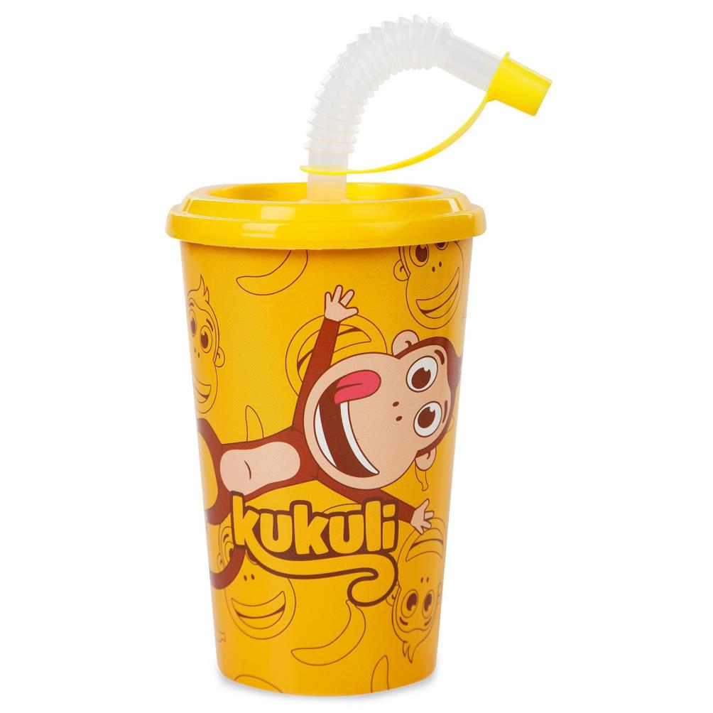 Kukuli Kapaklı Pipetli Bardak 400 ml