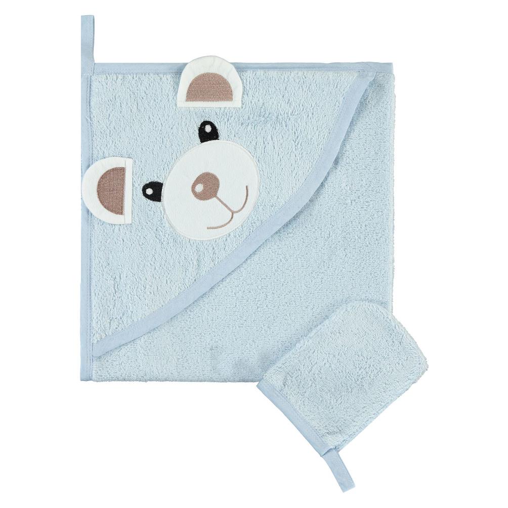 Civil Baby Ayıcık Nakışlı Havlu - Mavi