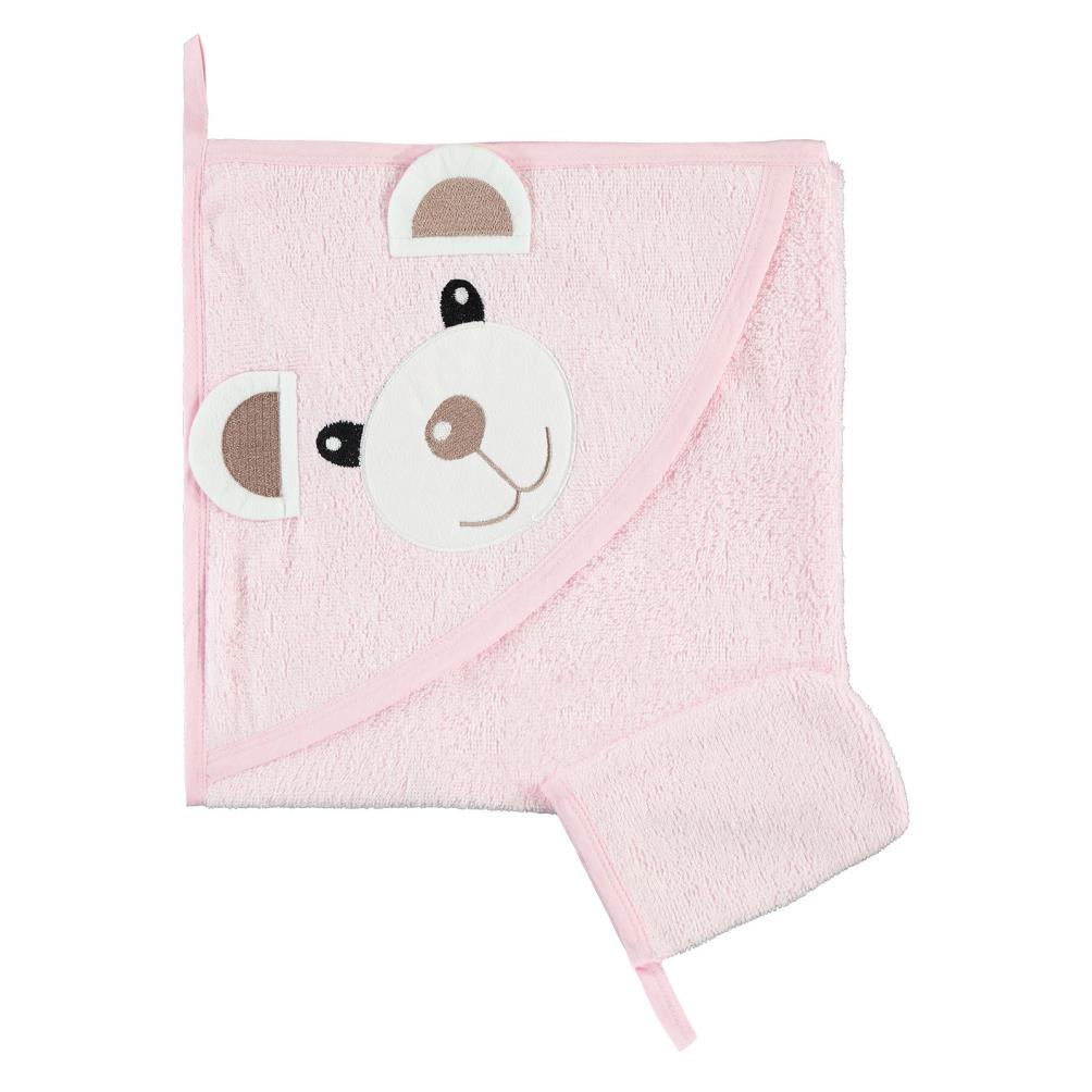 Civil Baby Ayıcık Nakışlı Havlu - Pembe