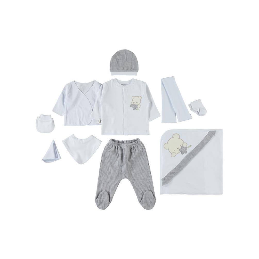 Civil Baby Unisex Bebek 10'lu Zıbın Seti 0-1 Ay - Bej
