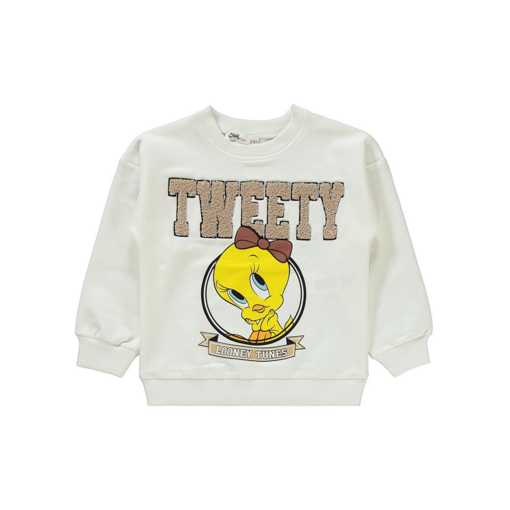 Tweety 2-5 Yaş Eşofman Takımı - Ekru