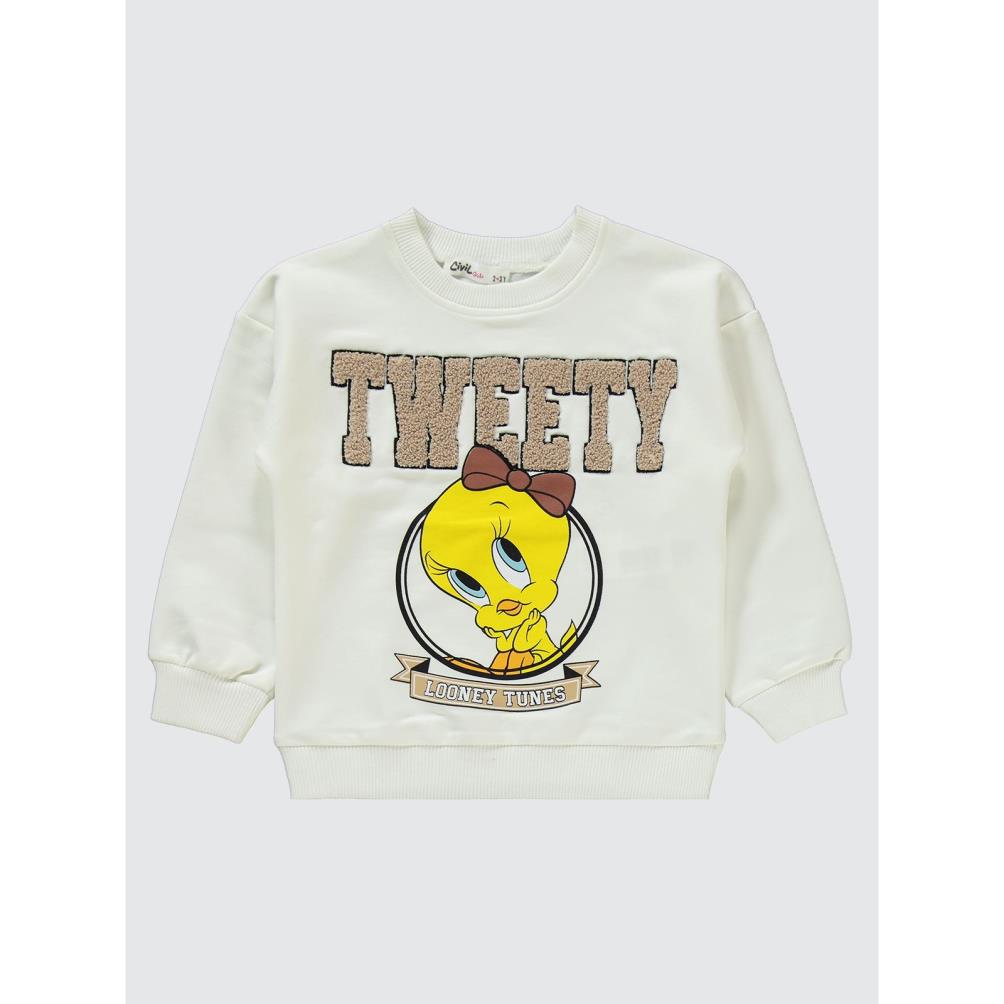 Tweety 2-5 Yaş Eşofman Takımı - Ekru
