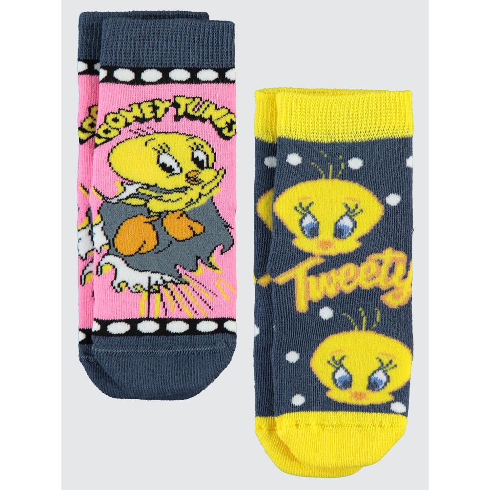 Tweety Havlu 2'li 2-12 Yaş Kız Soket Çorap