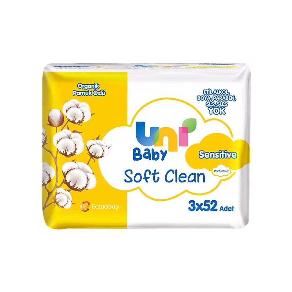 Uni Baby Soft Clean Organik Pamuk Sensetive 3x52