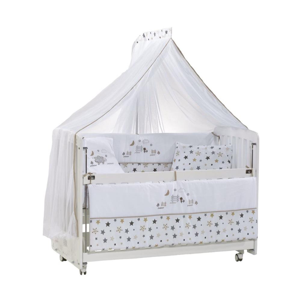 Meltem Bebek Woody Sallanır Ahşap Anne Yanı Beşik 60x120 cm - Beyaz