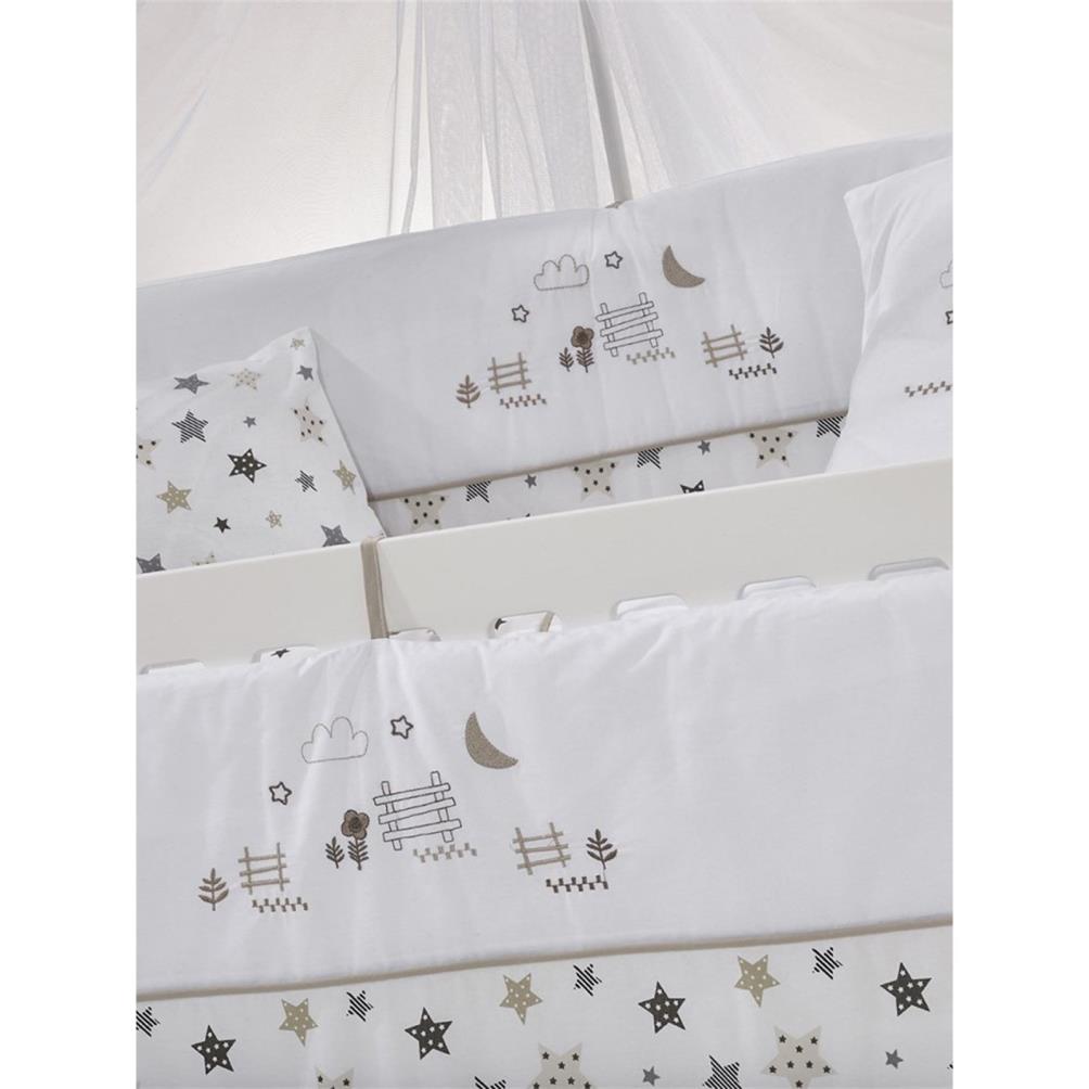 Meltem Bebek Woody Sallanır Ahşap Anne Yanı Beşik 60x120 cm - Beyaz