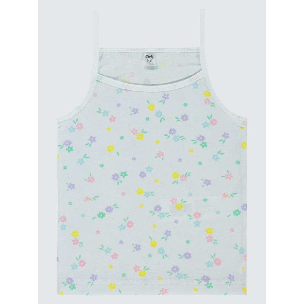 Civil Girls Çiçek Empirme Desen 2-10 Yaş İç Çamaşır Takım