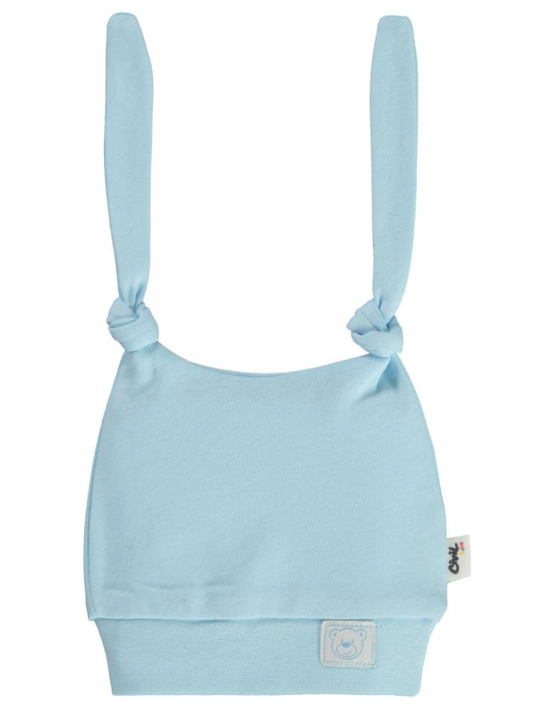 Civil Baby Ayıcık Kafası Çift Bağlamalı Unisex Bere - Mavi