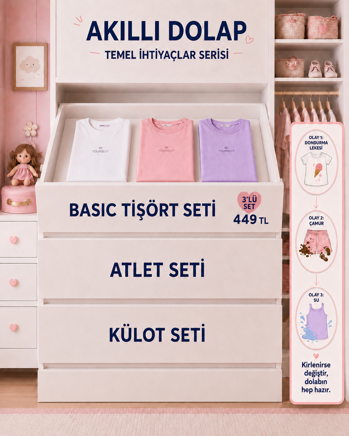 3 Lü Tişört Paketi