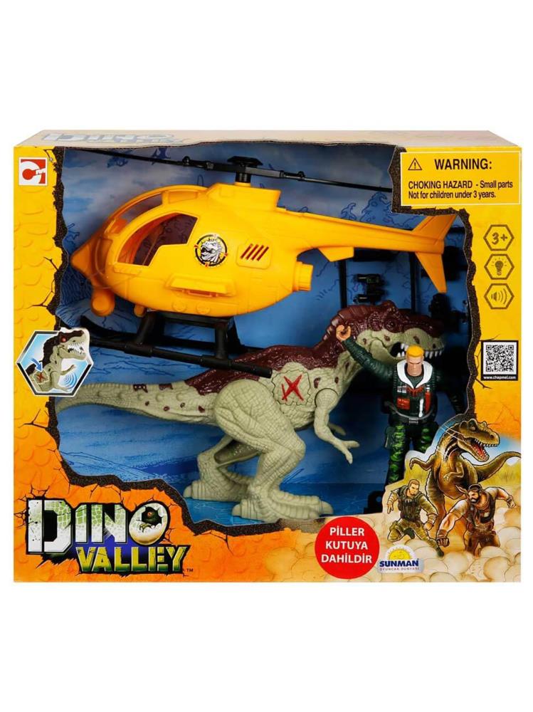Sesli ve Işıklı Dino Valley Helikopter Oyun Seti