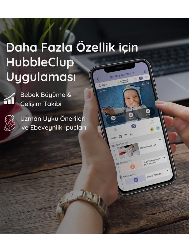 Hubble Nursery Pal Cloud Wifi-Connect 5’’ Dijital Ekranlı Bebek Kamerası