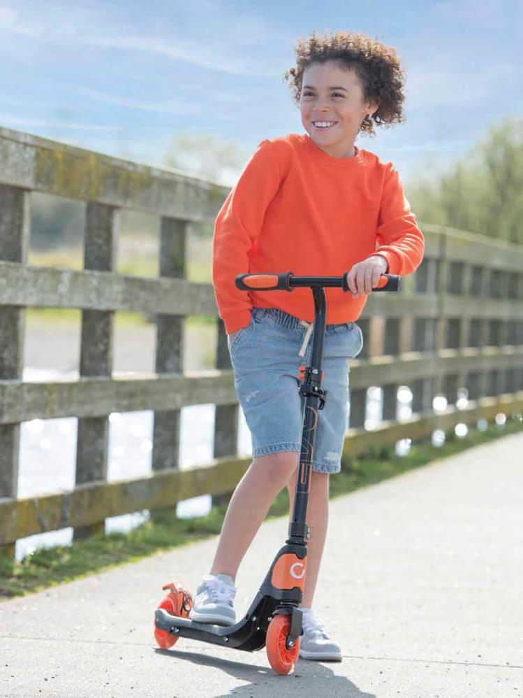 Evo 2 Tekerlekli Katlanabilir Light Speed Işıklı Scooter - Turuncu
