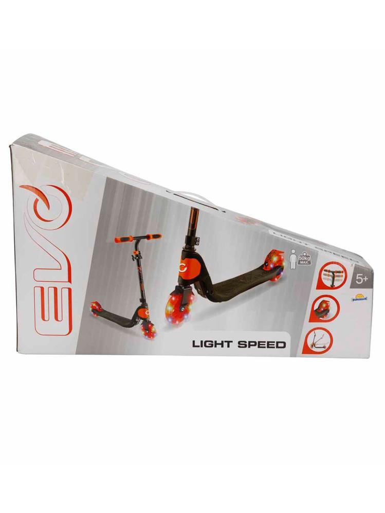 Evo 2 Tekerlekli Katlanabilir Light Speed Işıklı Scooter - Turuncu